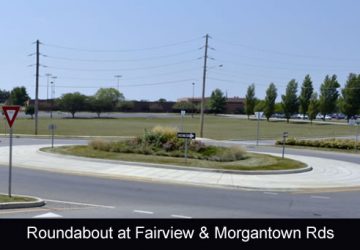 Roundabout located at Fairview Road and Morgantown Road in Greenwood