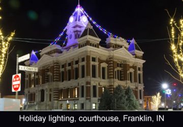 Holiday lighting of the courthouse and surrounding grounds in Franklin